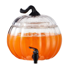 1.5 Gallon Clear Pumpkin Glass Beverage Dispenser