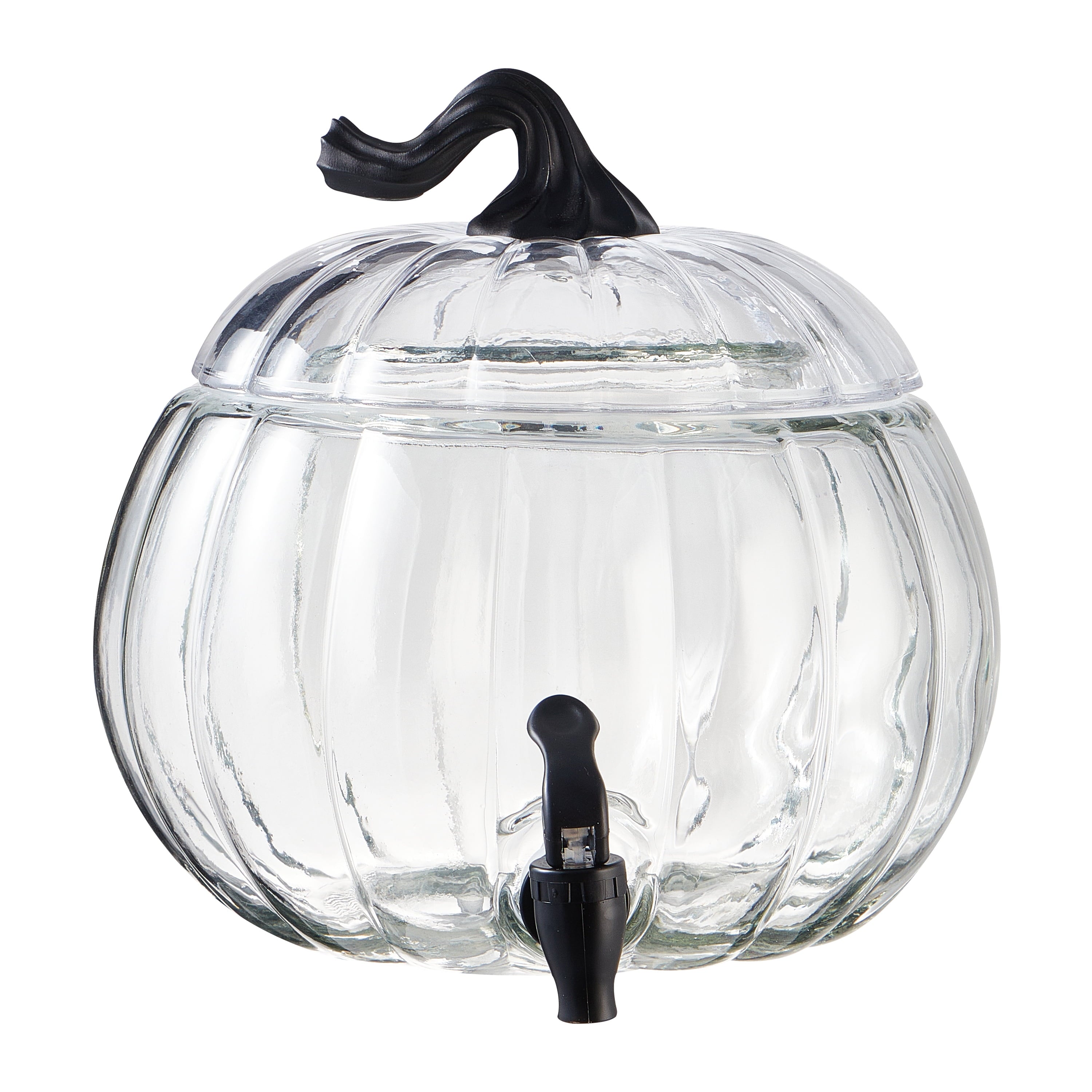 1.5 Gallon Clear Pumpkin Glass Beverage Dispenser