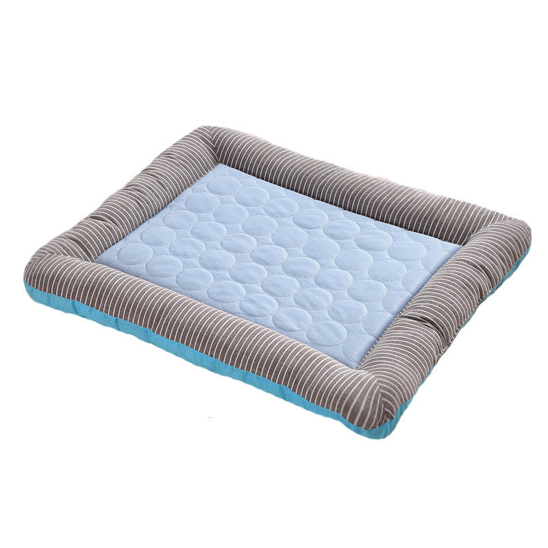 Pet Cooling Pad Bed For Dogs Cats Puppy Kitten Cool Mat Pet Blanket Ice Silk Material Soft For Summer Sleeping  Blue Breathable Devogue