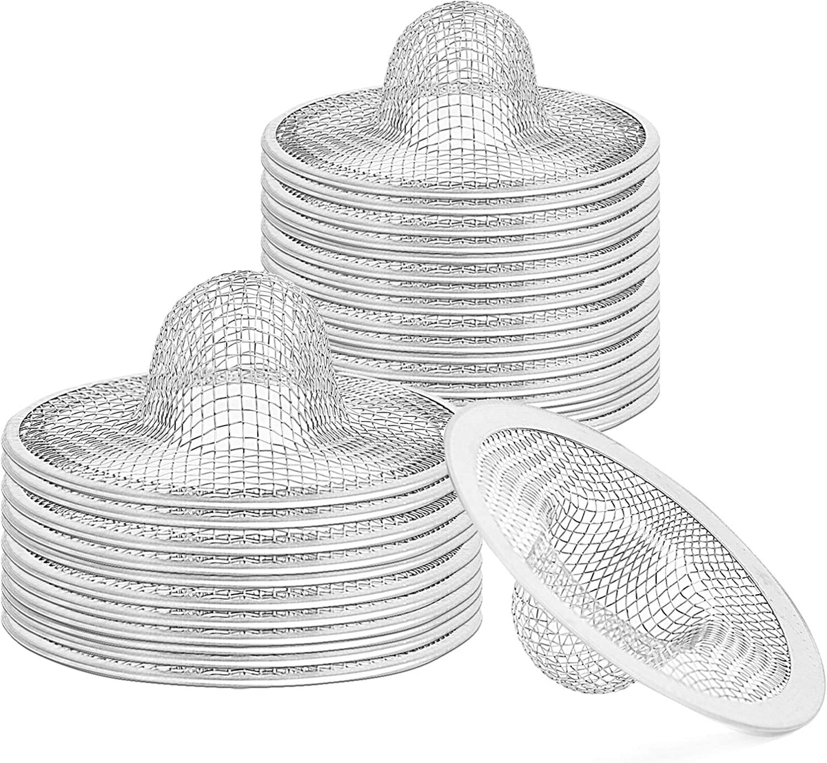 50 Pack Stainless Steel Sink Strainer, 2-3/4 Inch Slop Basket Filter Trap for Kitchen, Bathroom, Balcony, Floor Drain (2-3/4 Inch)