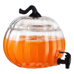 1.5 Gallon Clear Pumpkin Glass Beverage Dispenser