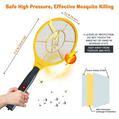 Devogue Electric Fly Swatter Bug Zapper Battery Operated Flies Killer Indoor & Outdoor Pest Control Mosquito and Insect Catcher Racket