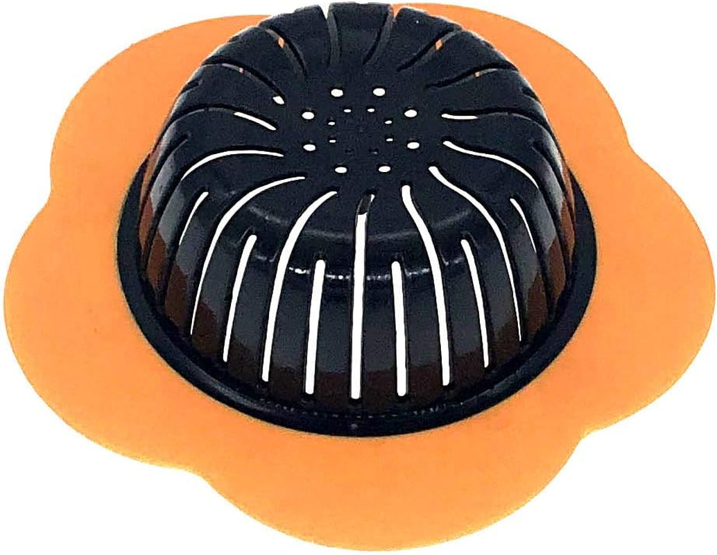 Sink Strainer Basket, 4.5 Inch Universal Kitchen Sink Stopper Garbage Disposal Drain Stopper Brushed Rubber STP-SS, for Insinkerator, Kitchenaid, Waste King, Kohler and More (Orange-A)