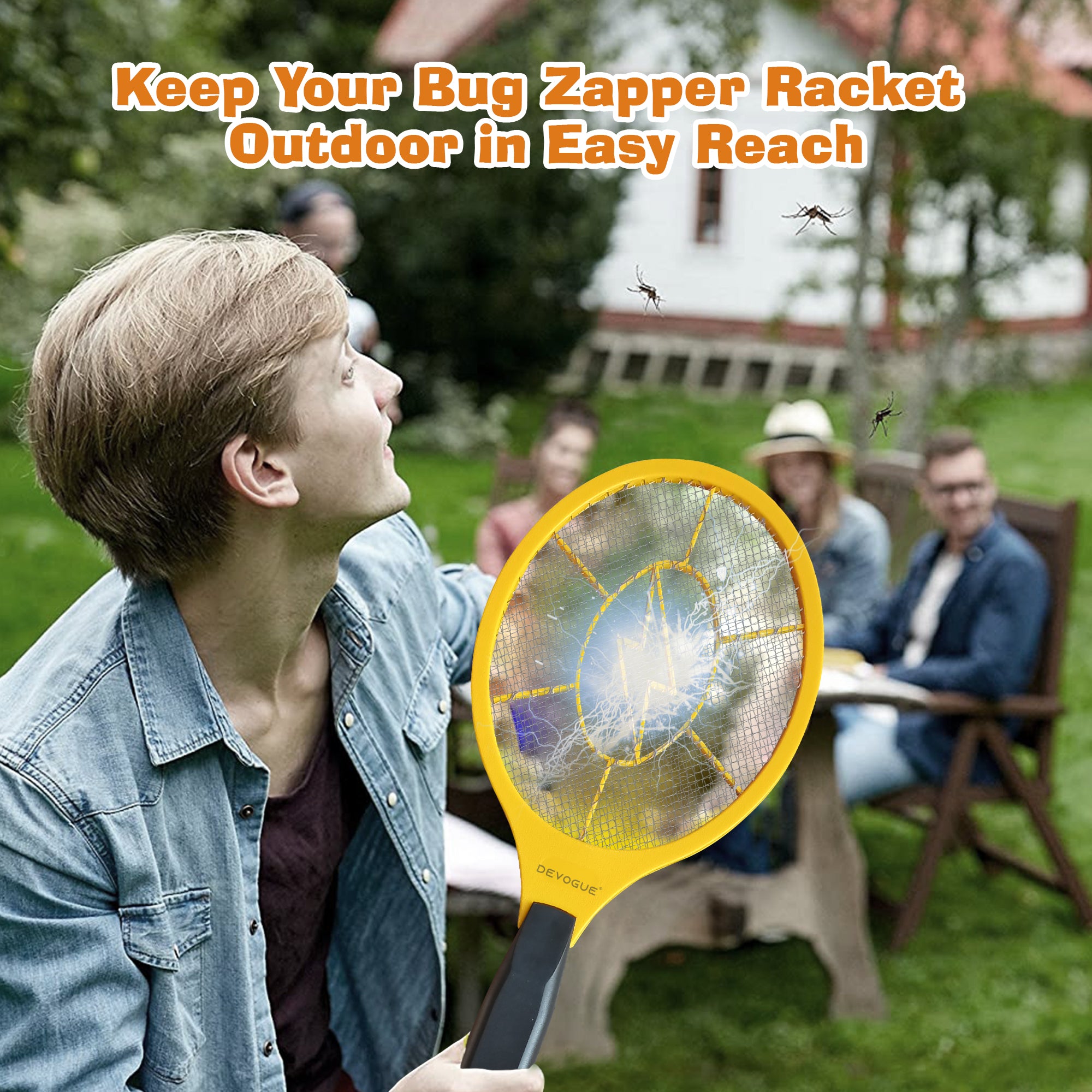 Fly Swatter Bug Zapper - Portable Electric Mosquito and Fly Killer