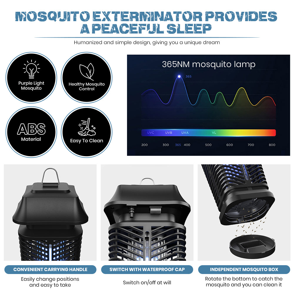 Advanced Electric Bug Zapper - High-Voltage Blue Violet Light for Powerful Insect Control, Durable and Economical Design