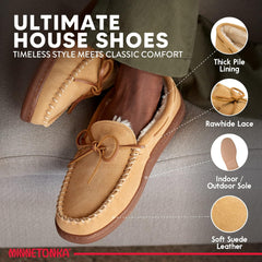 Women’S Hardsole Pile-Lined Moccasin Slippers