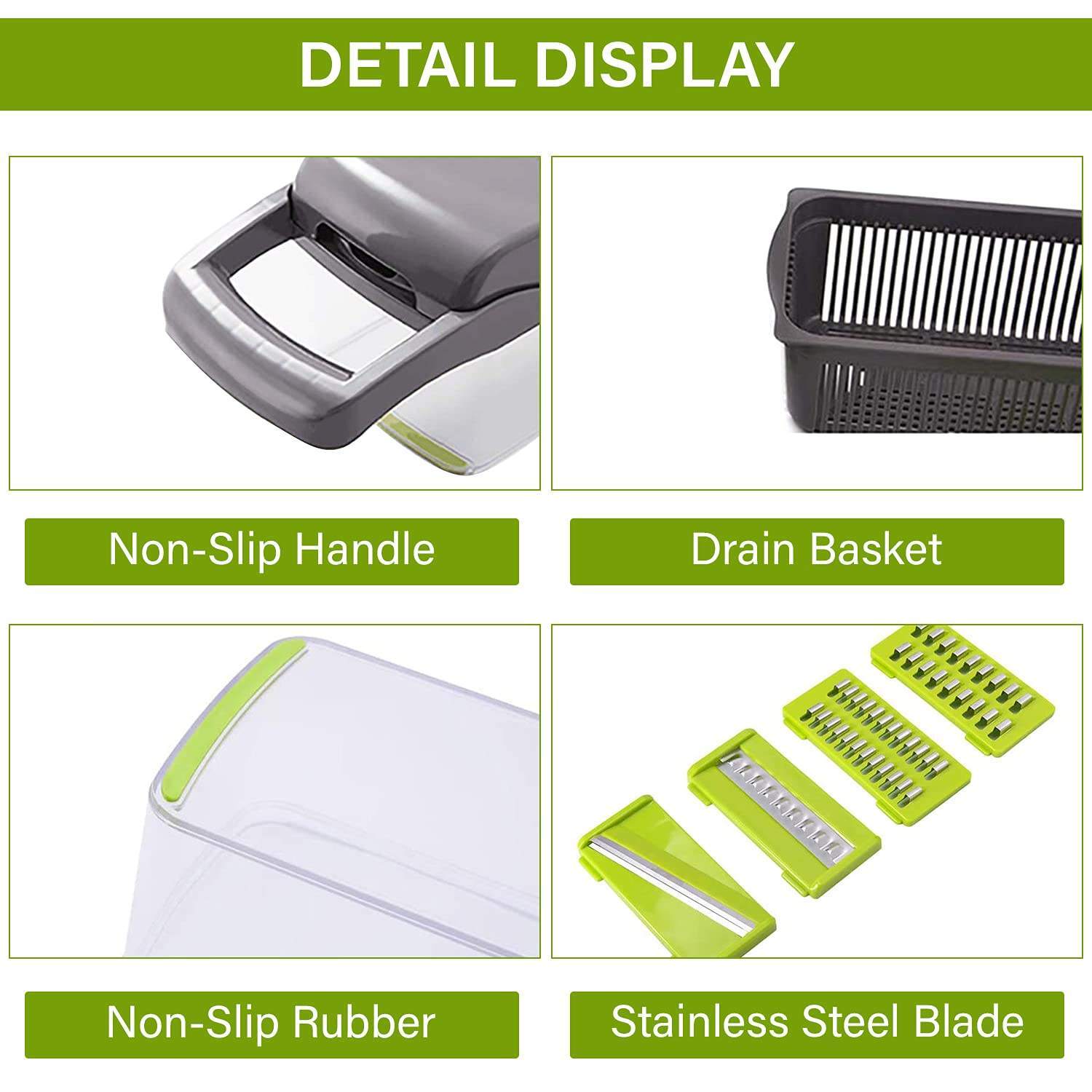 12 In 1 Manual Vegetable Chopper Kitchen Gadgets Food Chopper Onion Cutter Vegetable Slicer Devogue