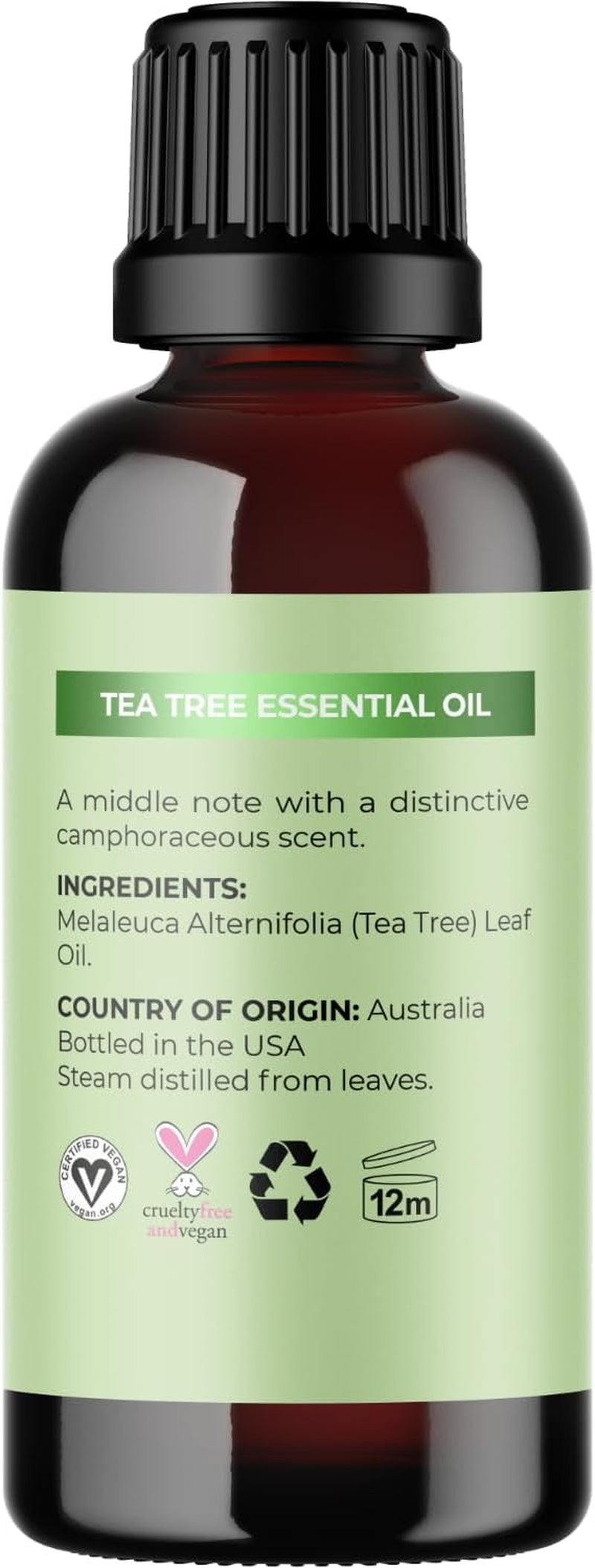 Pure Tea Tree Oil for Skin - 100% Pure Tea Tree Essential Oil for Scalp Care Aromatherapy and Natural Cleaning Solution - Super Potent AAA Non GMO Australian Tea Tree Oil for Hair Skin and Nails