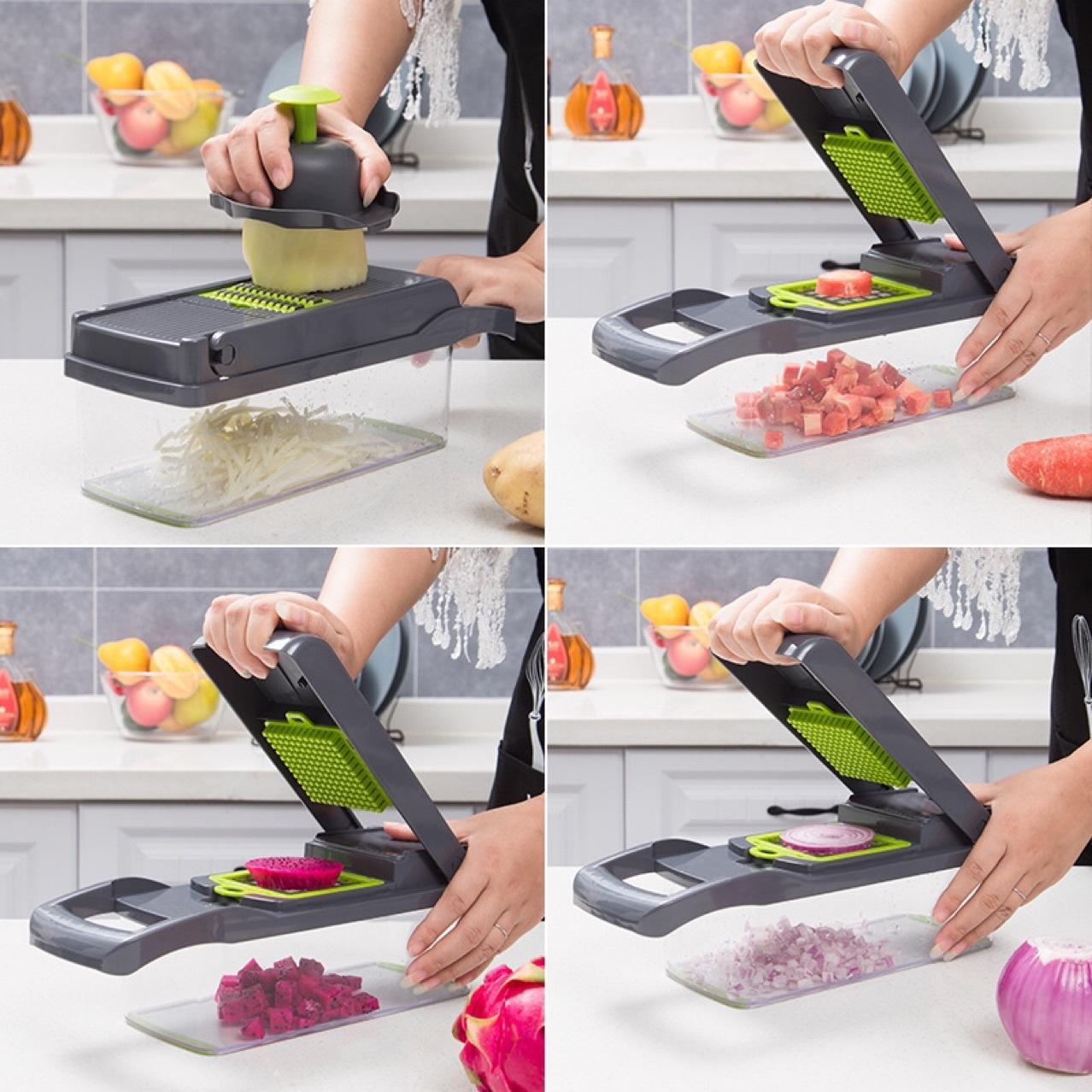 12 In 1 Manual Vegetable Chopper Kitchen Gadgets Food Chopper Onion Cutter Vegetable Slicer Devogue