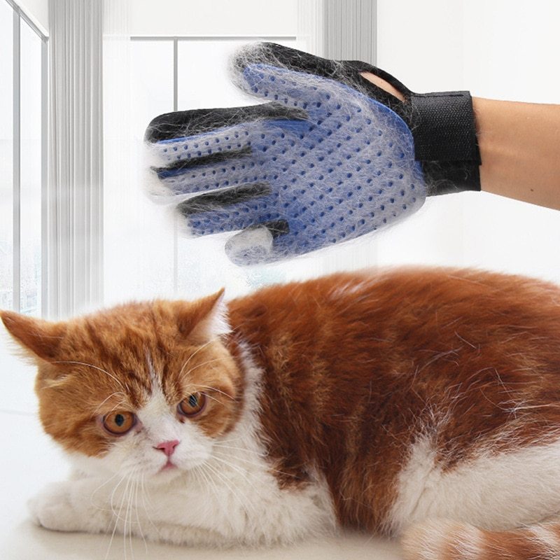 Cat Grooming Glove For Cats Wool Glove Pet Hair Deshedding Brush Comb Glove For Pet Dog Cleaning Massage Glove For Animal Sale Devogue