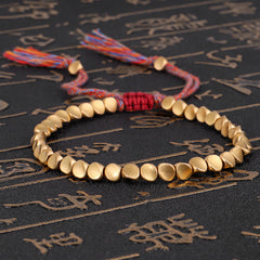 Handmade Tibetan Buddhist Bracelets On Hand Braided Copper Beads Lucky Rope Bracelet & Bangles For Women Men Devogue