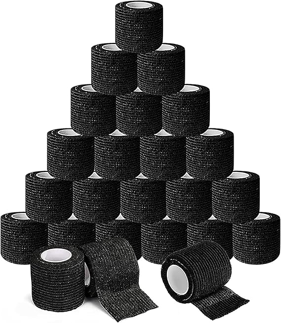 5 Yards Self Adhesive Bandage Wrap Black Adhesive Bandages Breathable Self Adherent Cohesive