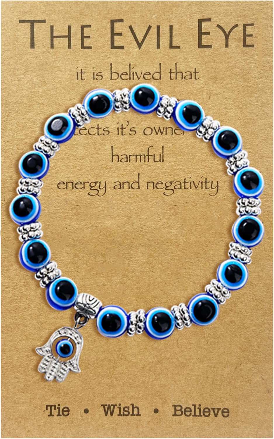 Evil Eye Necklace for Women Men Protection Necklace Leather Rope Glass Evil Eye Pendant Neckace Inspirational Jewelry Trendy Stuff Gifts Stocking Stuffers