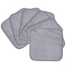 Premium Hypoallergenic Microfiber Makeup Remover and Facial Cleansing Cloth, 8 X 8 In, 6 Pack (Gray)