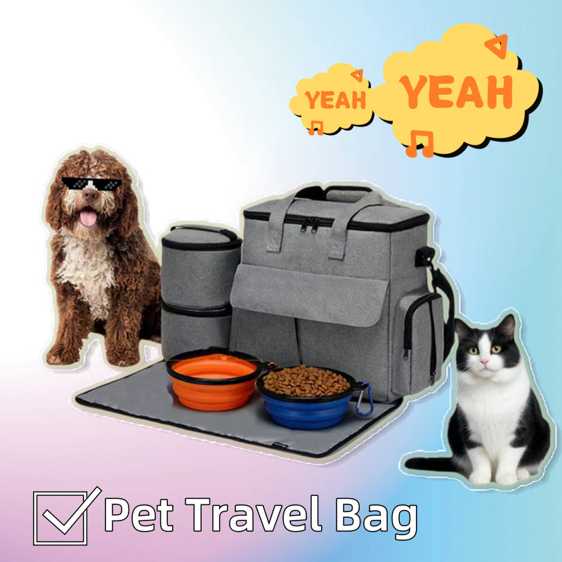 Dog Travel Bag Kit Pet Bag Out Travel Convenient Large-capacity Backpack Outdoor Travel Traveling Storage Bag Mat Devogue