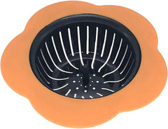 Sink Strainer Basket, 4.5 Inch Universal Kitchen Sink Stopper Garbage Disposal Drain Stopper Brushed Rubber STP-SS, for Insinkerator, Kitchenaid, Waste King, Kohler and More (Orange-A)