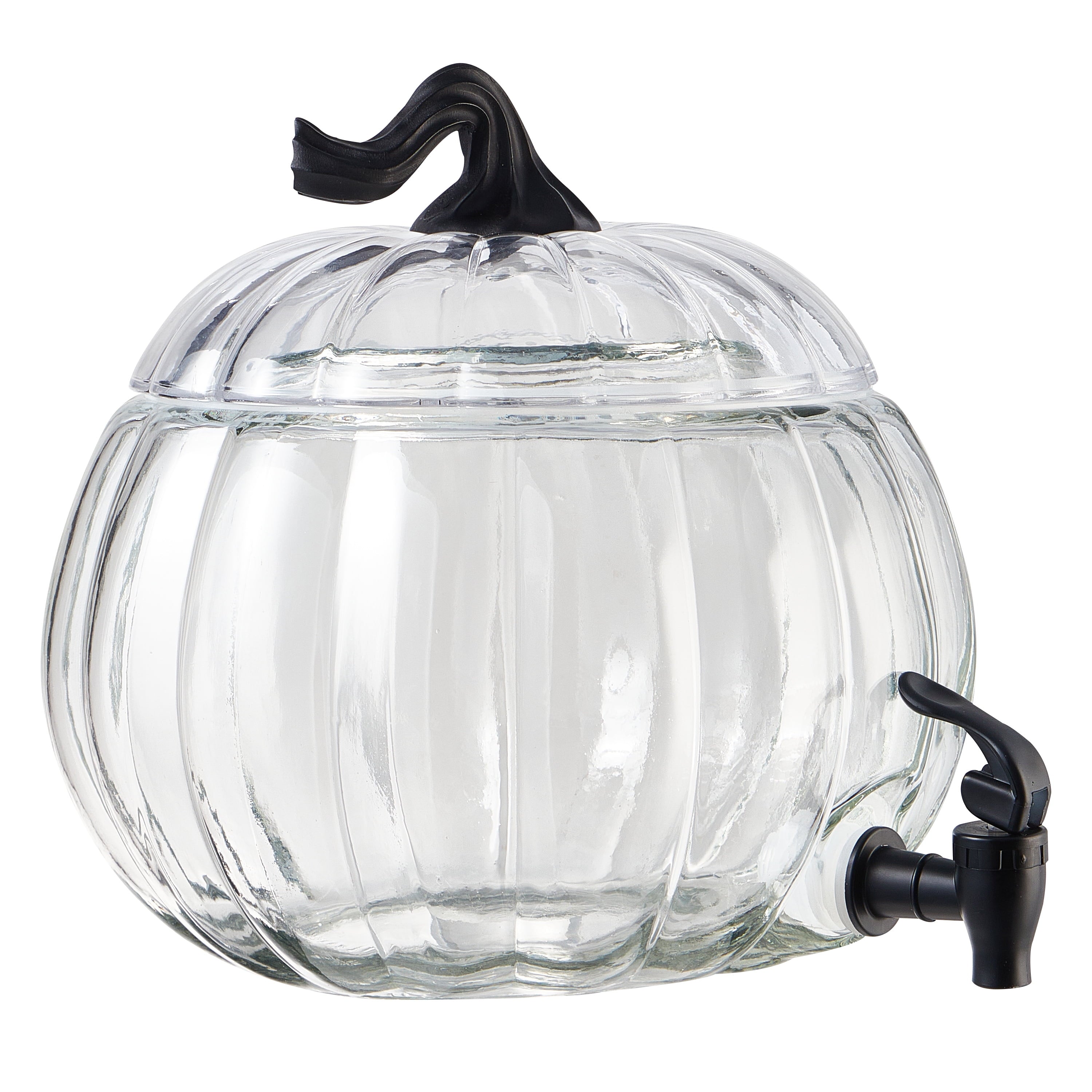 1.5 Gallon Clear Pumpkin Glass Beverage Dispenser