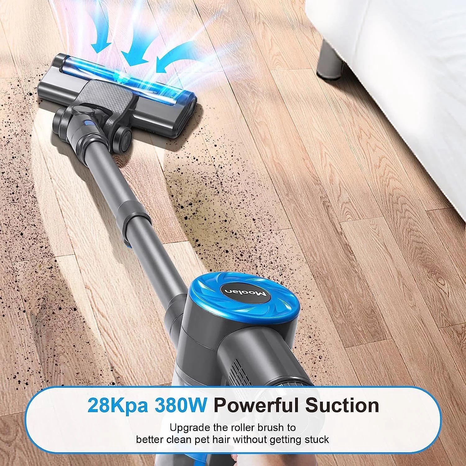 Vacuum Cleaner, Cordless Stick Vacuum for Carpet and Hardwood Floors Andpet Hair, 6 in 1 Cordless Vacuum with Led Lights, New