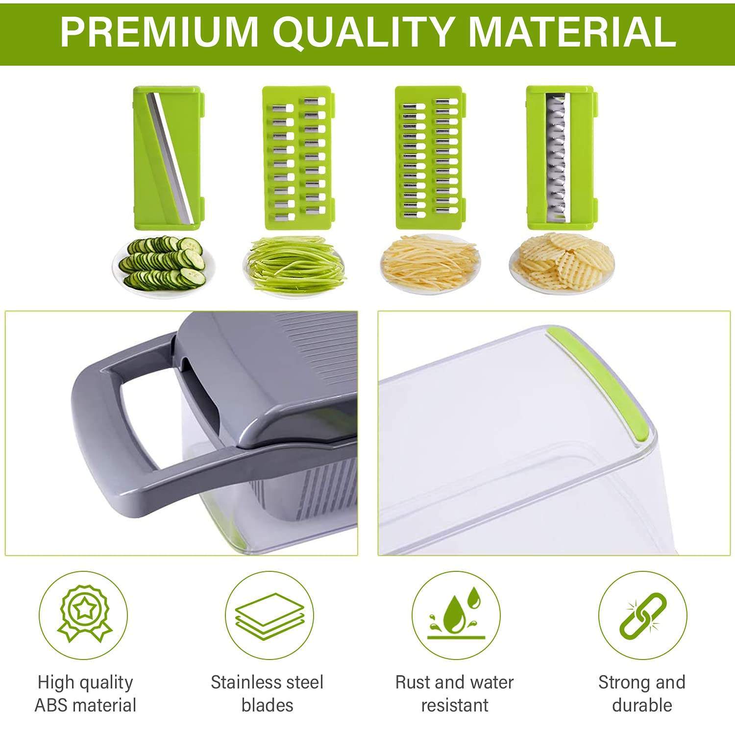 12 In 1 Manual Vegetable Chopper Kitchen Gadgets Food Chopper Onion Cutter Vegetable Slicer Devogue