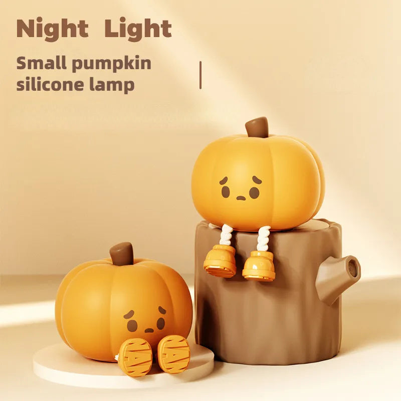 Home Decor Halloween Pumpkin Night Light Cute Soft Silicone Lamp Touch  Dimmable Rechargeable Bedside Decor Light Kids Gifts Halloween Decorations Devogue