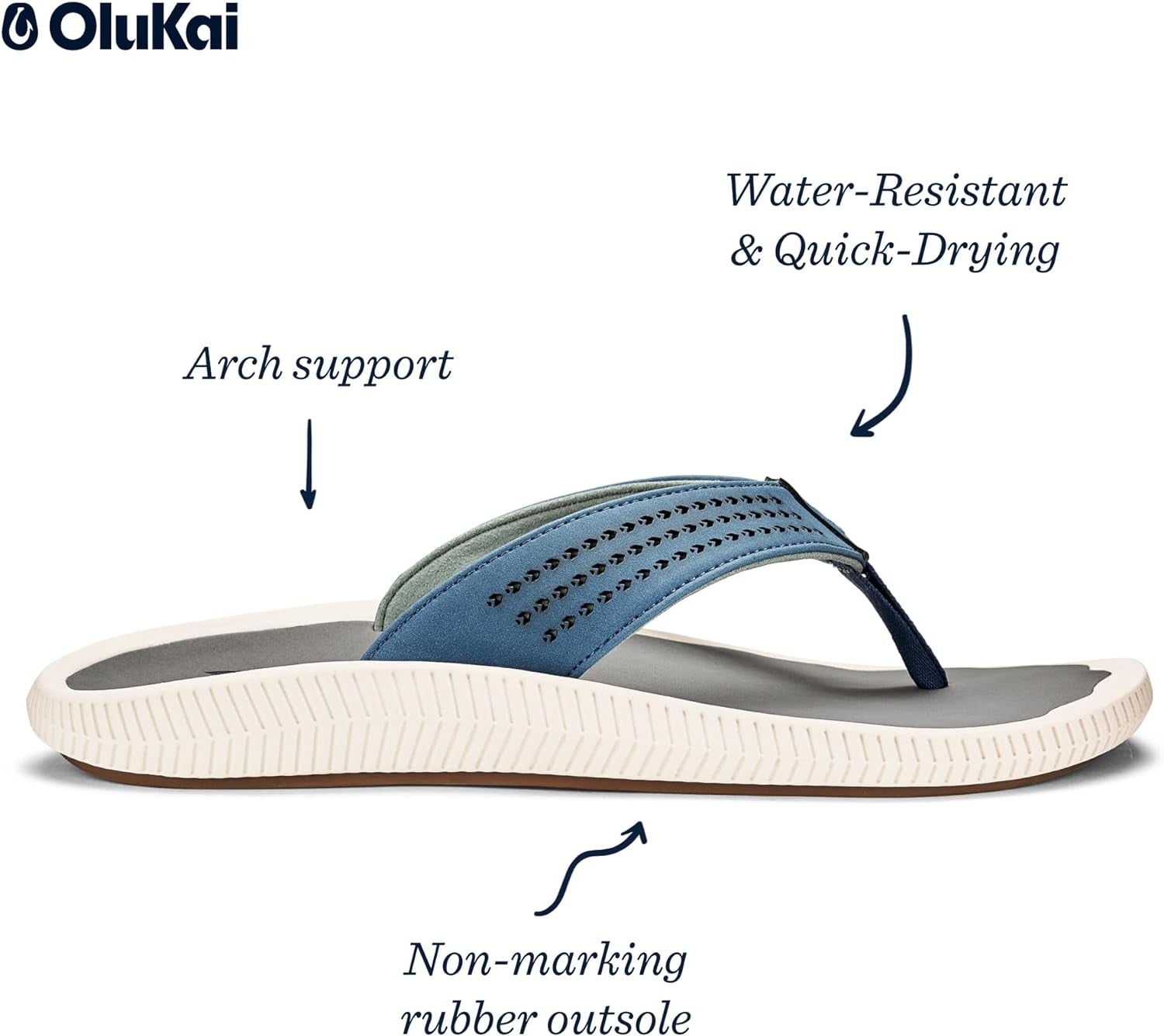 Ulele Men'S Beach Sandals, Quick-Dry Flip-Flop Slides, Water Resistant